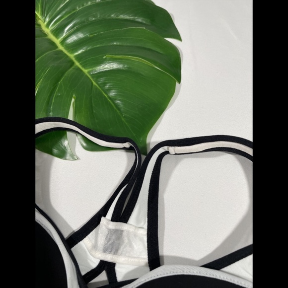 NWT Le Mystere‎ [ 32C ] Wireless Sports Bra in Black White - Picture 6 of 12